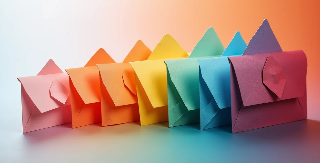 Écran montrant différentes lignes d'objet d'emails avec des taux d'ouverture variables