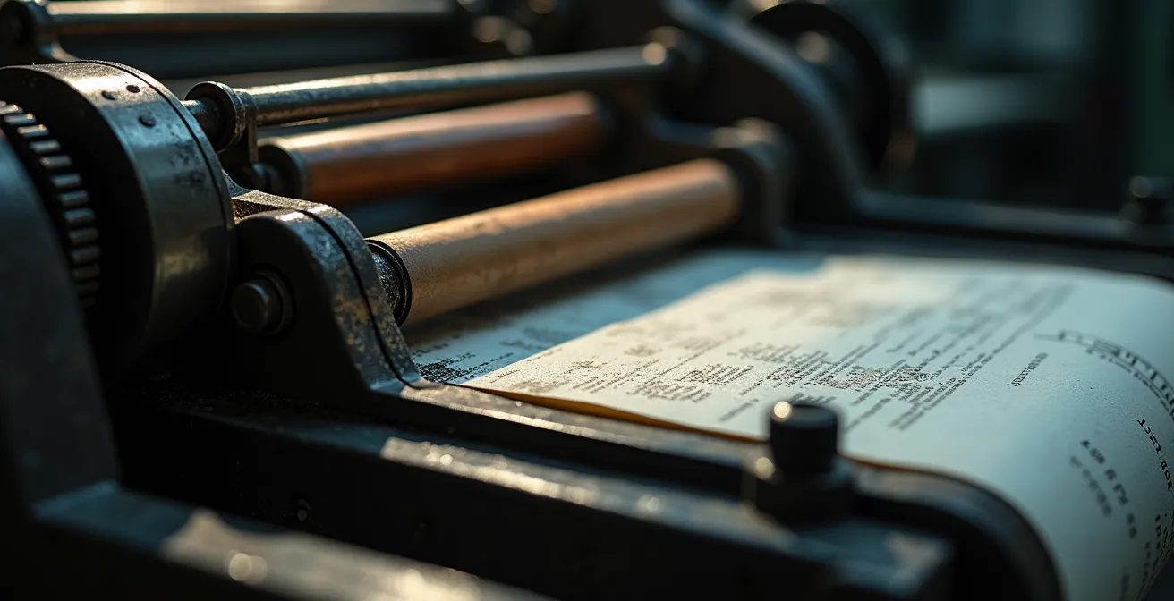 Vue macro détaillée du processus de création de contenu comme une machine bien huilée