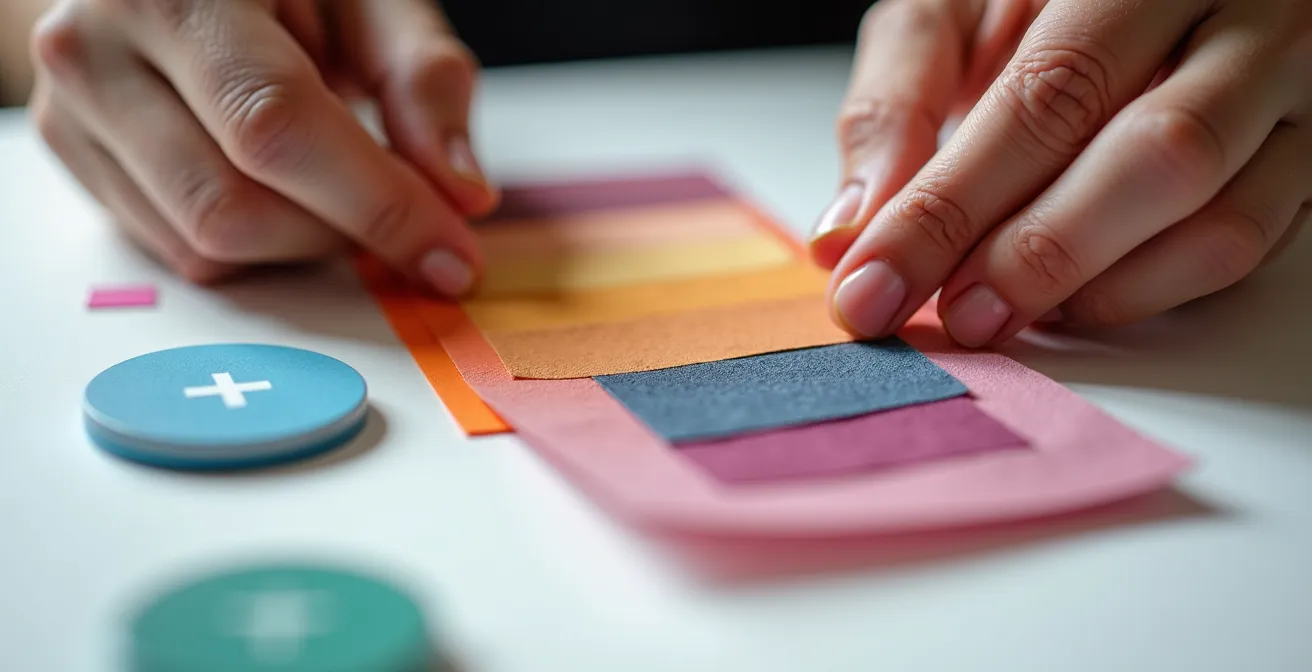 Mains créant un bouton d'appel à l'action symbolique avec effet de profondeur et lumière dorée