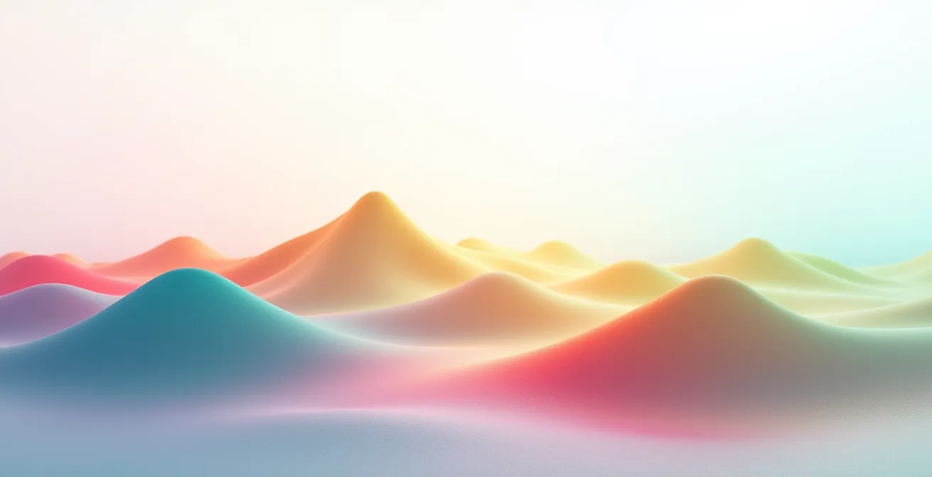 Visualisation abstraite d'une carte de chaleur avec dégradés colorés représentant les performances email