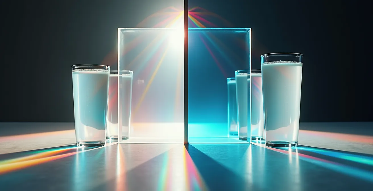 Graphiques comparatifs avant et après Apple MPP sur la mesure d'engagement symbolisant la transparence et l'opacité