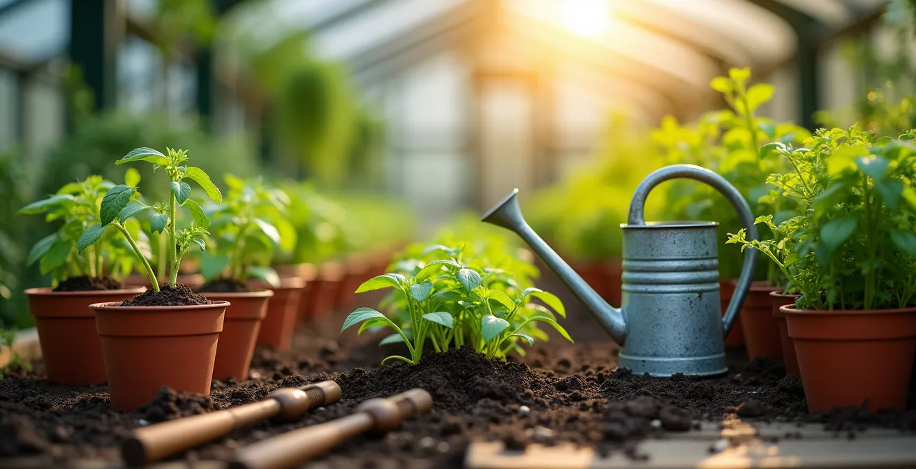 Contraste visuel entre deux approches marketing avec métaphore naturelle de jardinage versus chasse