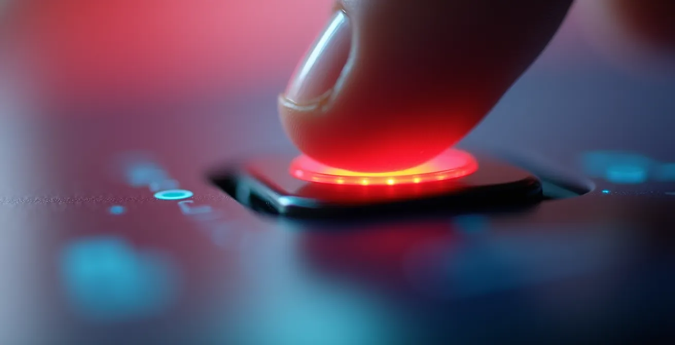 Vue macro détaillée d'un bouton d'appel à l'action avec effets de profondeur