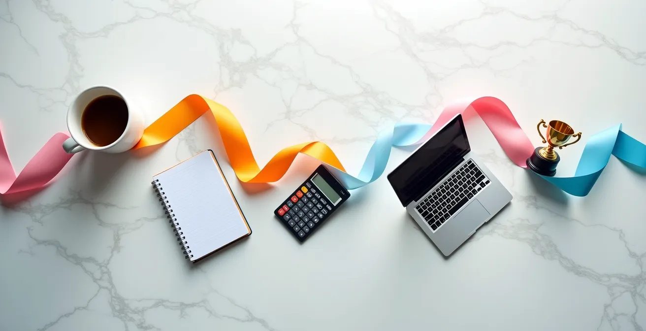 Représentation visuelle du parcours client avec différents formats de contenu à chaque étape