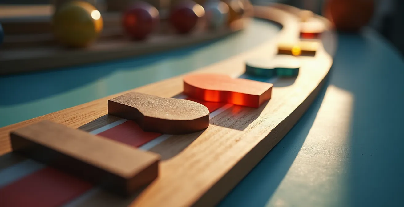 Visualisation schématique d'un workflow de production de contenu avec étapes interconnectées