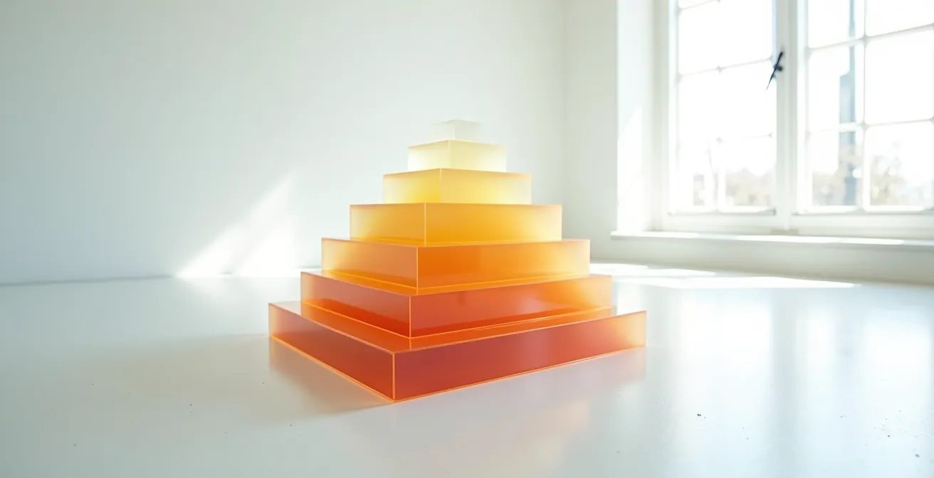 Représentation visuelle en pyramide des différents niveaux de segmentation d'audience