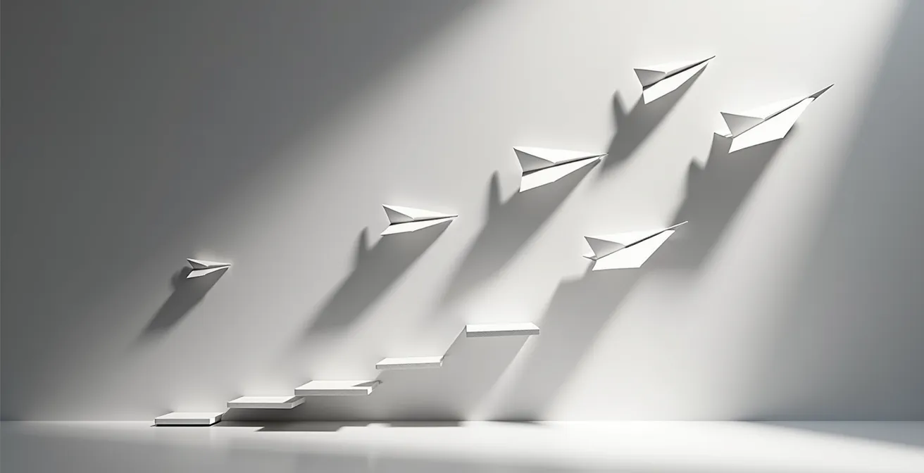 Représentation symbolique de la construction de confiance par l'email marketing