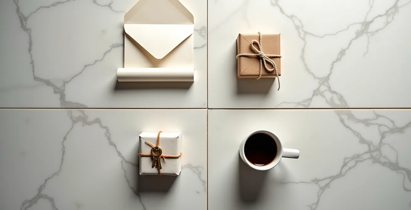 Représentation visuelle des différents types d'emails marketing avec métaphores symboliques