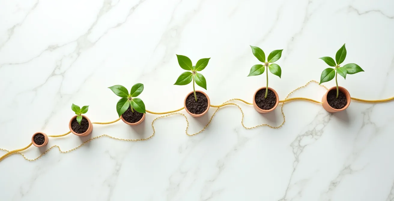 Représentation visuelle d'un workflow de lead nurturing avec des étapes interconnectées